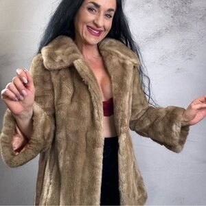 Sporto Tan Teddy Jacket Luxurious Faux Fur